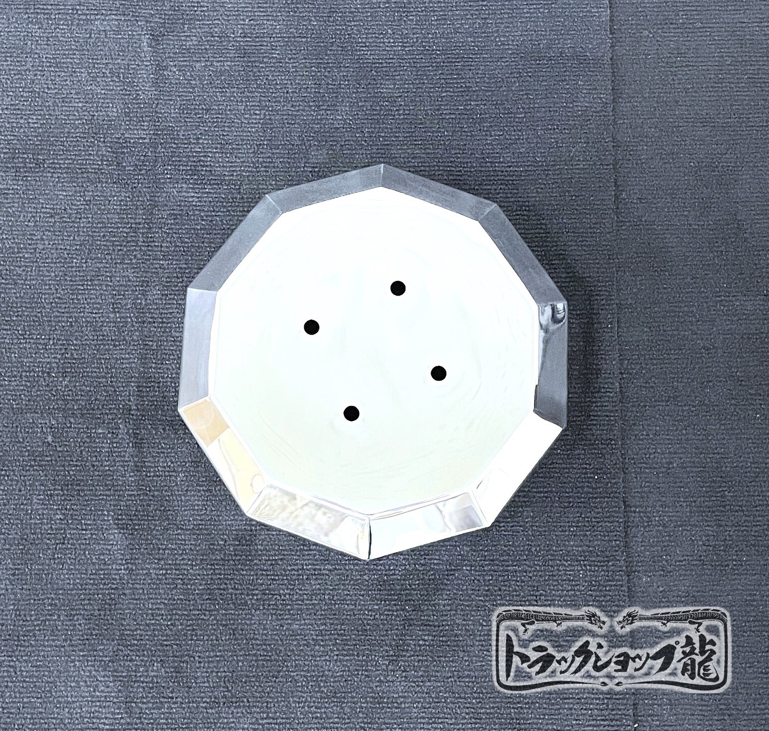 ステンレス リアハブカバー 22.5インチ 鏡面 10穴 十角形 2個組 ISO