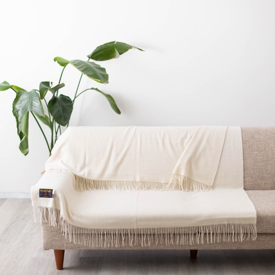 プレステージ ラムウール ブランケット 140x190cm クリーム