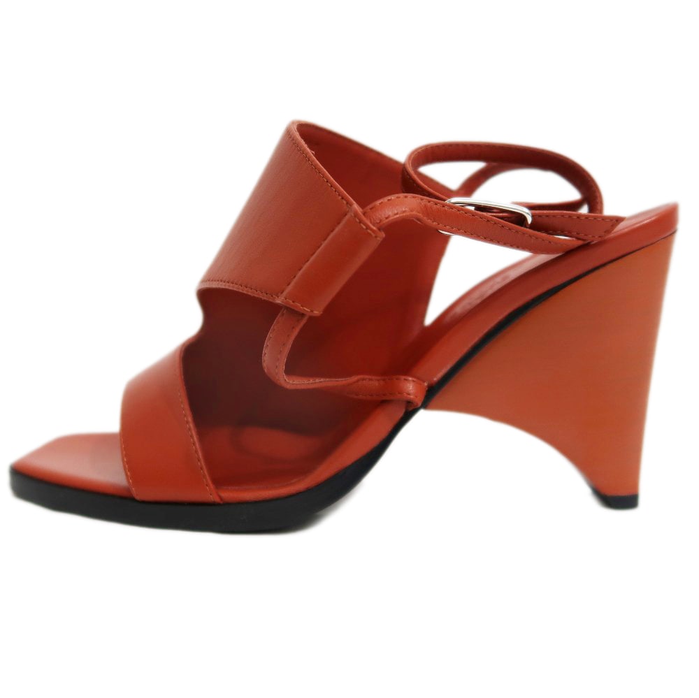 名東】【HERMES】エルメス アンコニュ85 サンダル サイズ 38 ブラウン