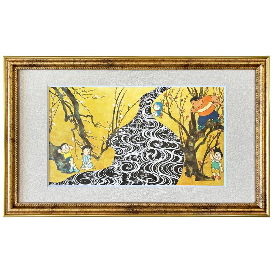 映画ドラえもん のび太の絵世界物語』ジークレー版画「紅白梅屏風図