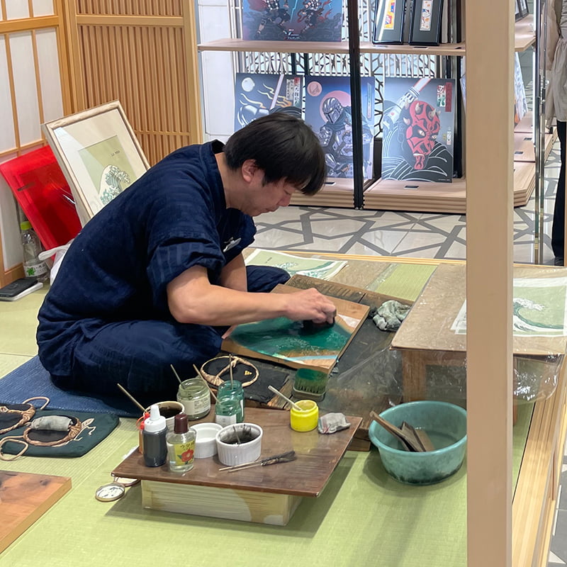 LA MER』オーケストラスコア 初版表紙 浮世絵木版画【特別額装 神代杉