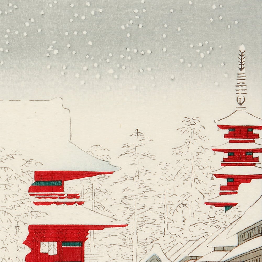 歌川広重「名所江戸百景 浅草金龍山」浮世絵木版画｜浮世絵工房