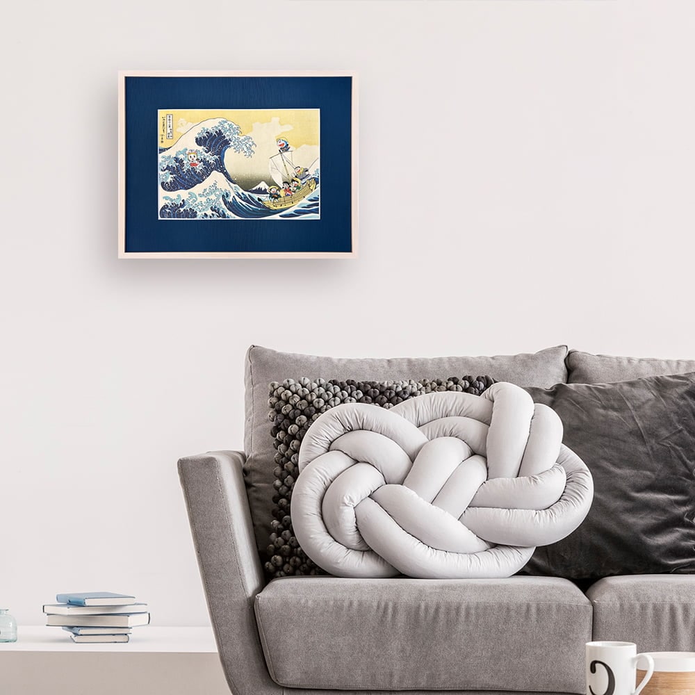 ドラえもん 浮世絵木版画「富嶽三十六景 神奈川沖浪裏」｜浮世絵工房