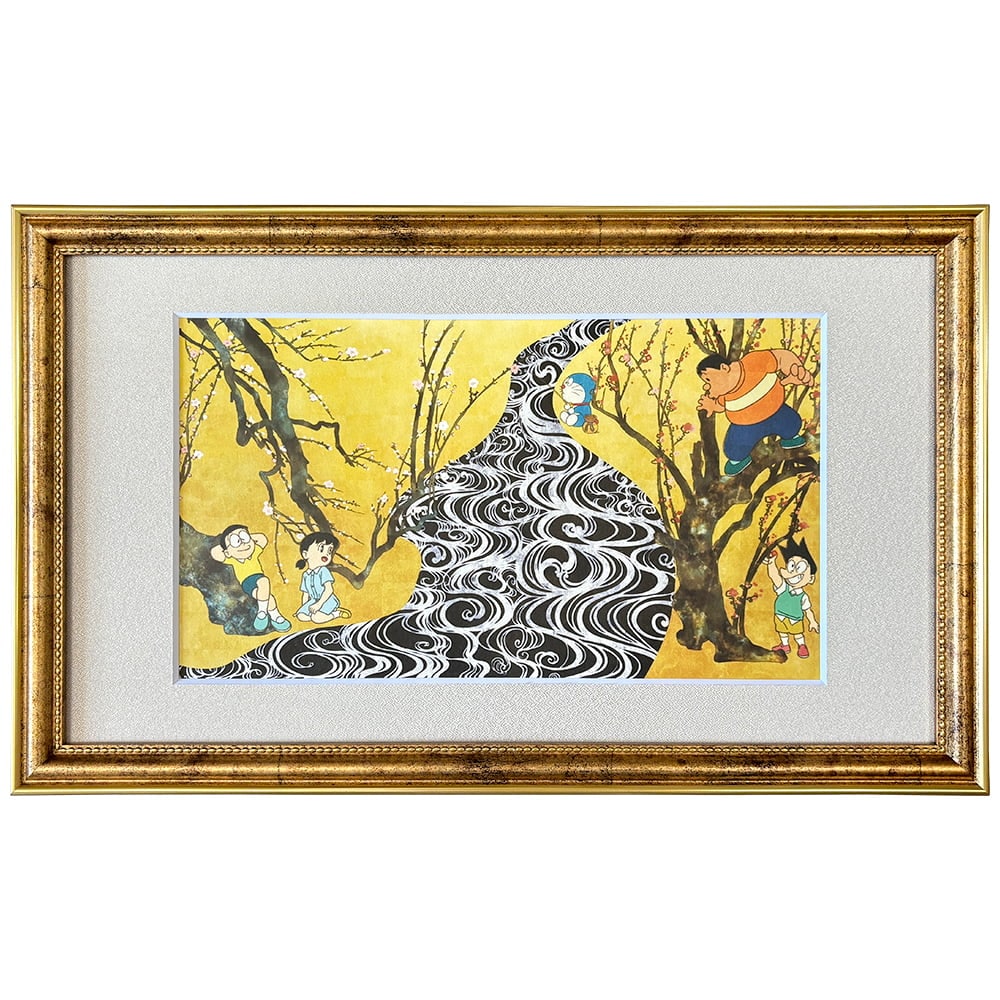 映画ドラえもん のび太の絵世界物語』ジークレー版画「紅白梅屏風図