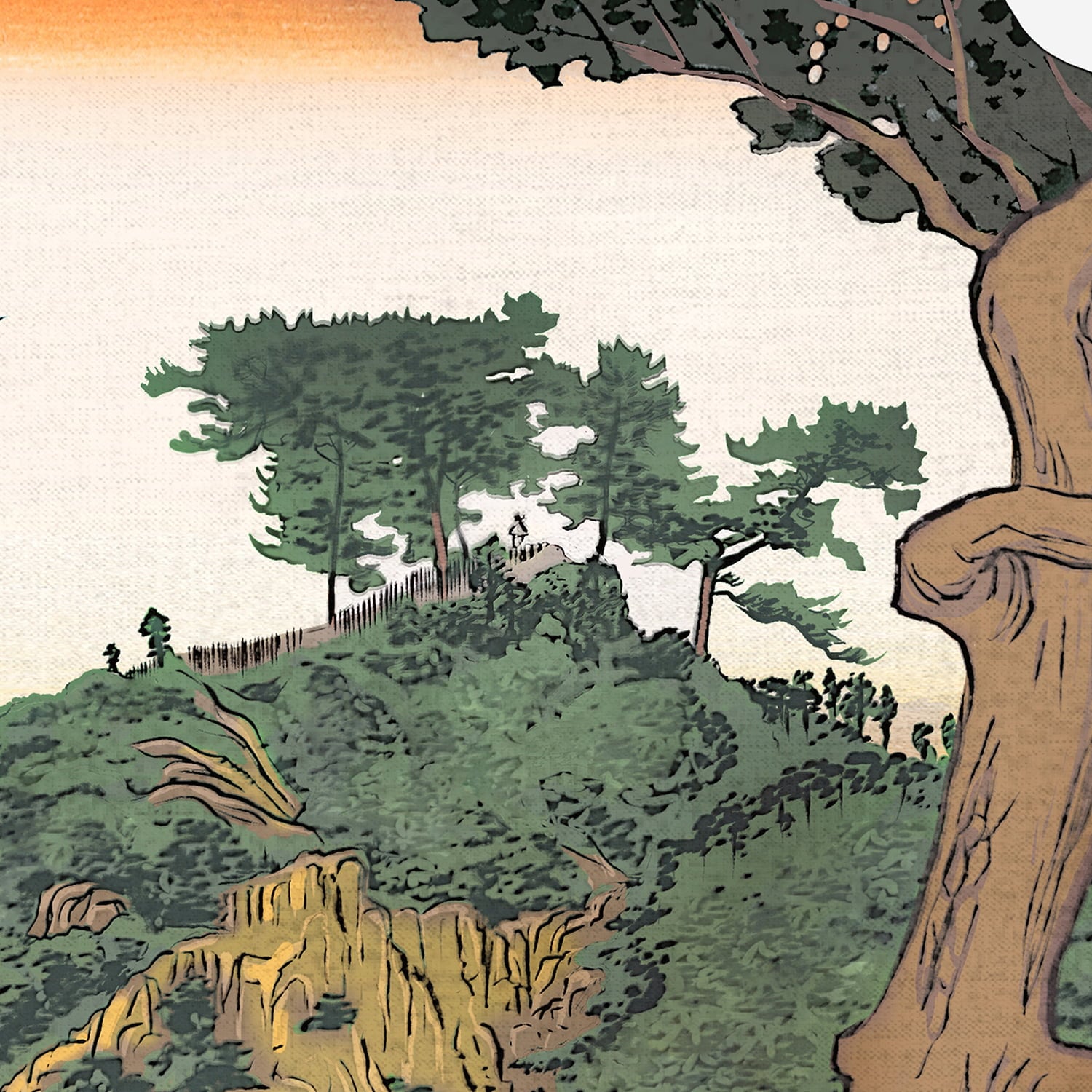 坂本龍馬 浮世絵「龍馬が見た景色 桂浜」【特別額装】｜浮世絵工房