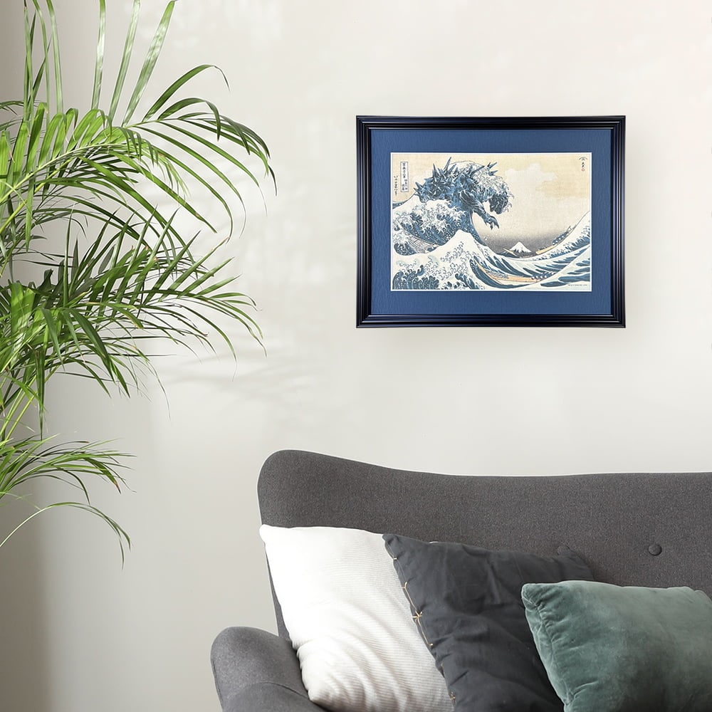 ゴジラ浮世絵 ジークレー版画「富嶽三十六景 神奈川沖浪裏」｜浮世絵工房