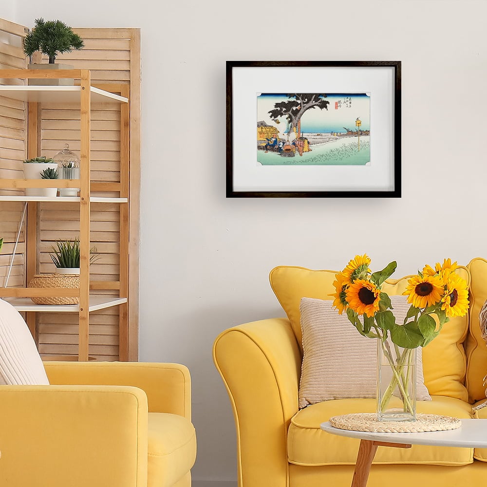 歌川広重「東海道五十三次 袋井 出茶屋ノ図」浮世絵木版画｜浮世絵工房