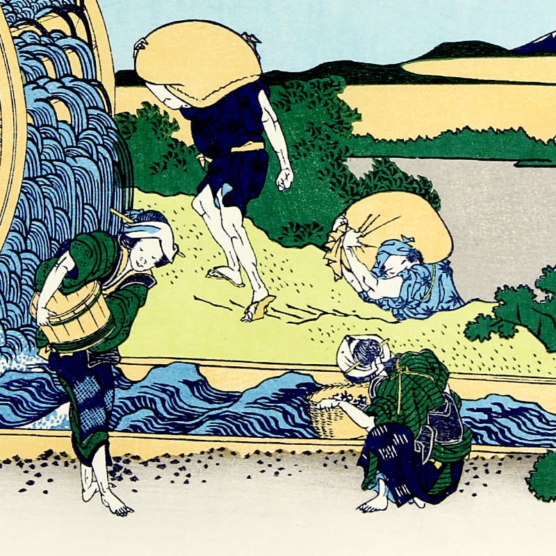 富嶽三十六景 隠田の水車｜葛飾北斎【富士山世界文化遺産登録10周年