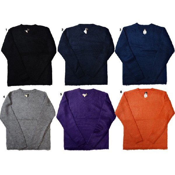 タウンクラフト モヘア Vネック ニット カラーニット TOWN CRAFT J.C.