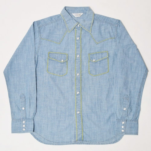 Five Brother×US/Californian Stitched Western Chambray Shirts
