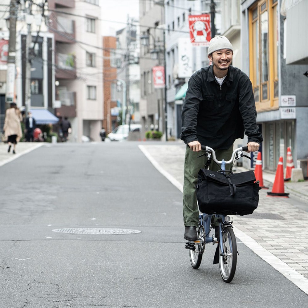 当日出荷可] FAIRWEATHER front bag for brompton フレームあり wax