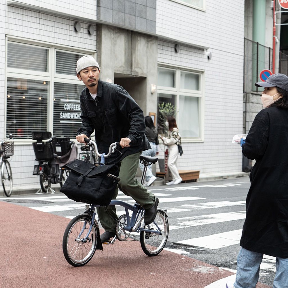 当日出荷可] FAIRWEATHER front bag for brompton フレームあり wax