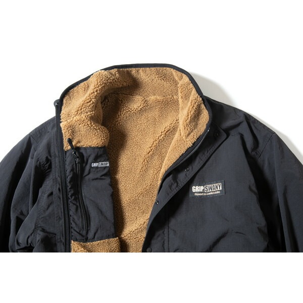 Grip Swany Reversible Fleece JKT Black [グリップスワニー]