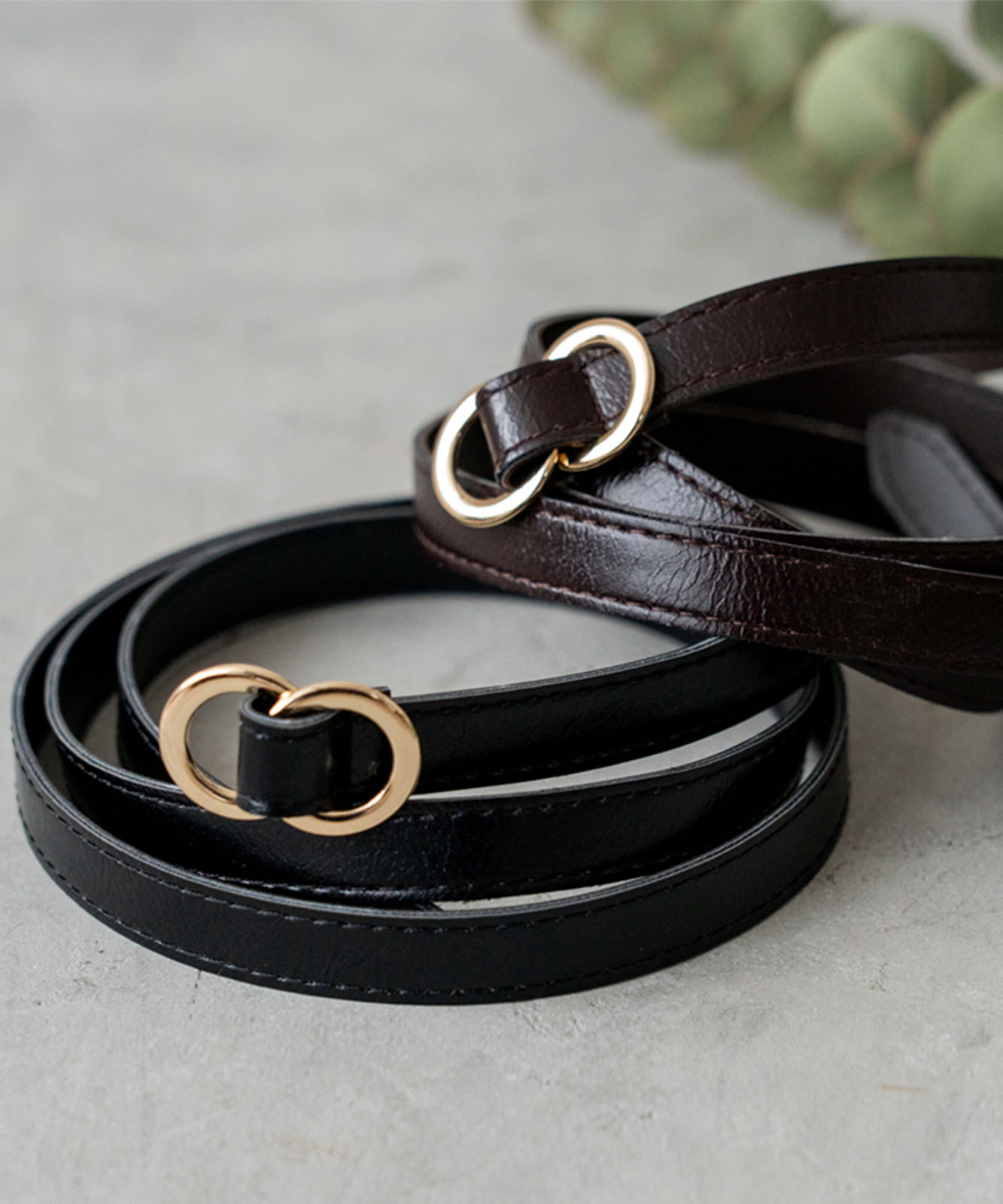 ダブルリング ホールレスナローベルト | 雑貨・小物,ファッション雑貨