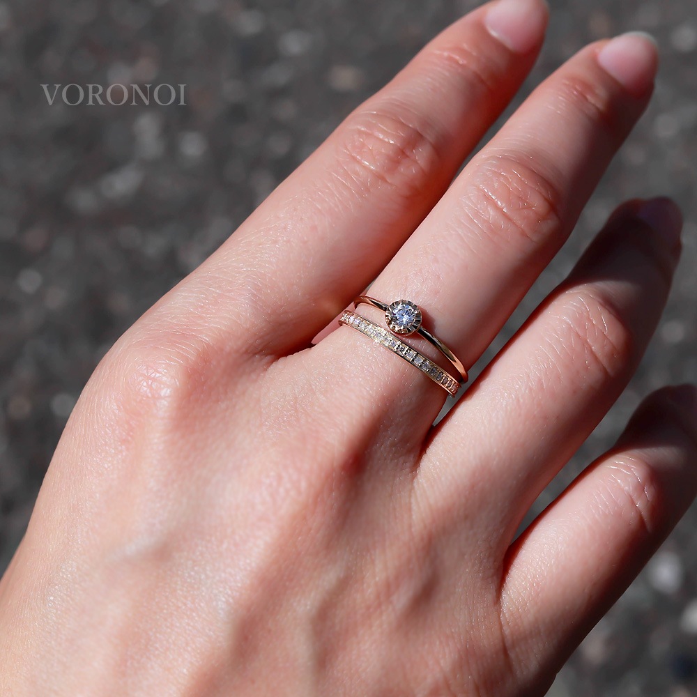 重ね付けリング「ハーフエタニティ」 K18