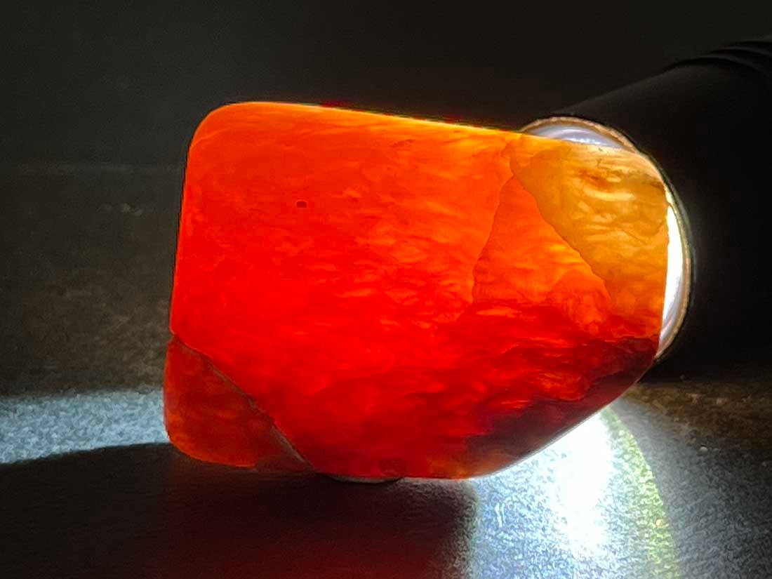 インド産 サチャロカローズアゼツライト タンブル