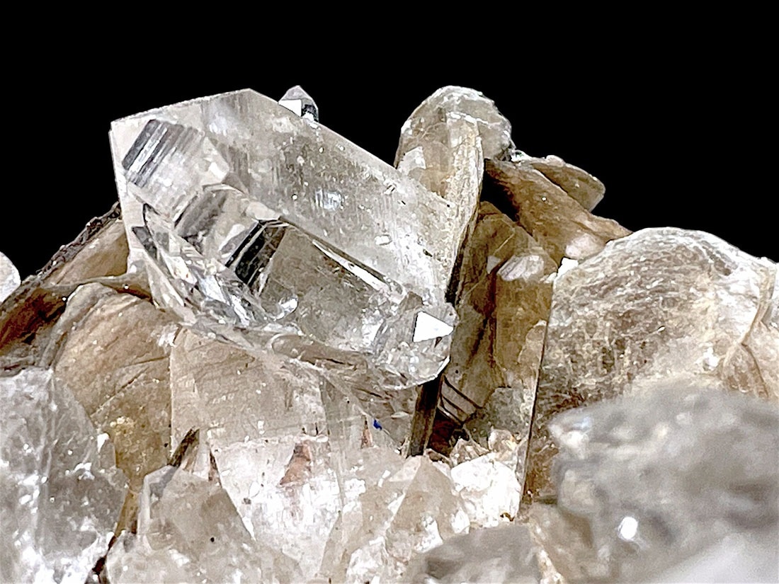 ブラジル産 モスコバイト ( 白雲母 ) / 水晶 クラスター