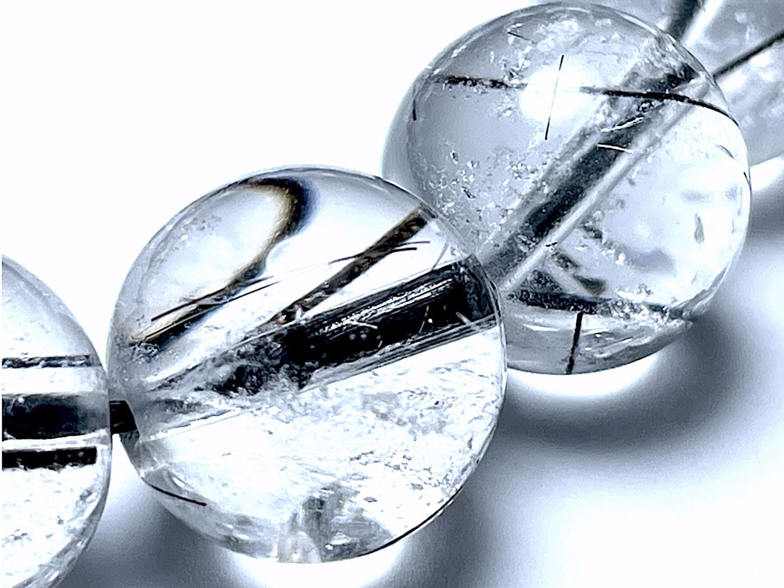 ブラックルチルクォーツ 14mm ブレスレット