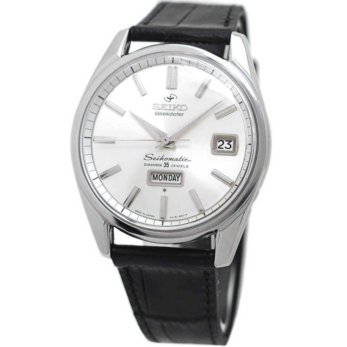 セイコー マチック ウィークデーター 6218-8971 AD文字盤 新品風防 35
