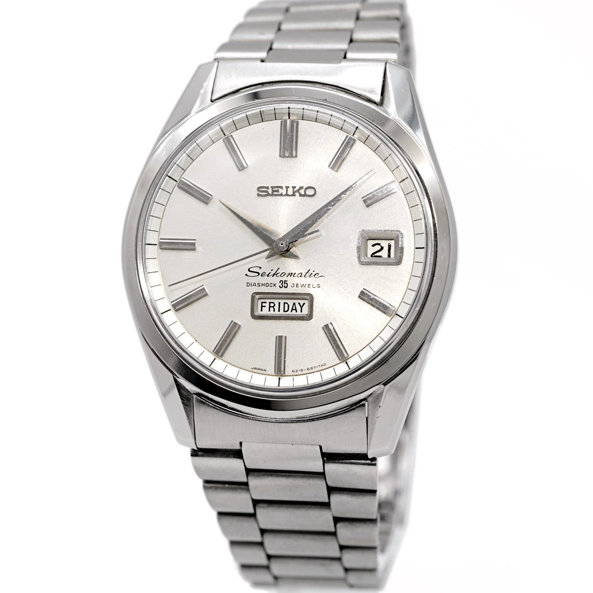 セイコー マチック ウィークデーター 6218-8971 35石 自動巻 OH済 昭和