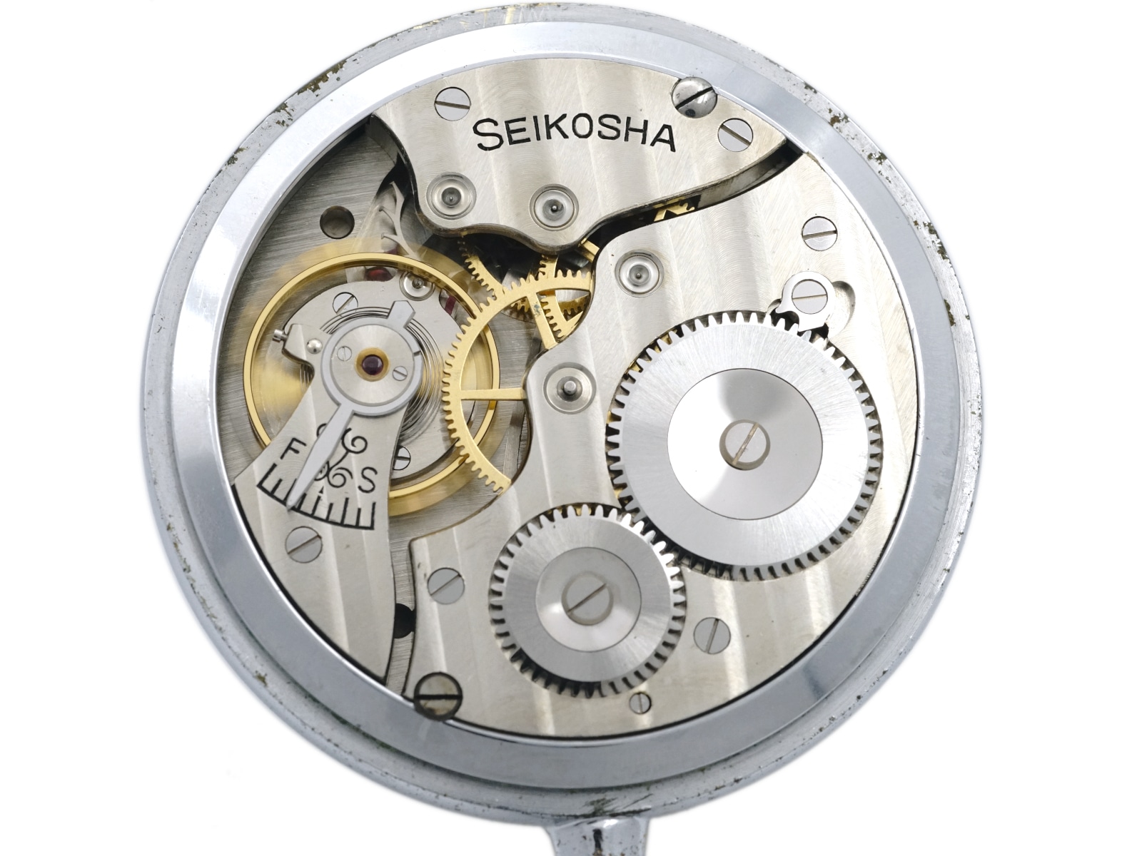 セイコー プレシジョン 懐中時計 青針 鉄道時計 国鉄 セコンド