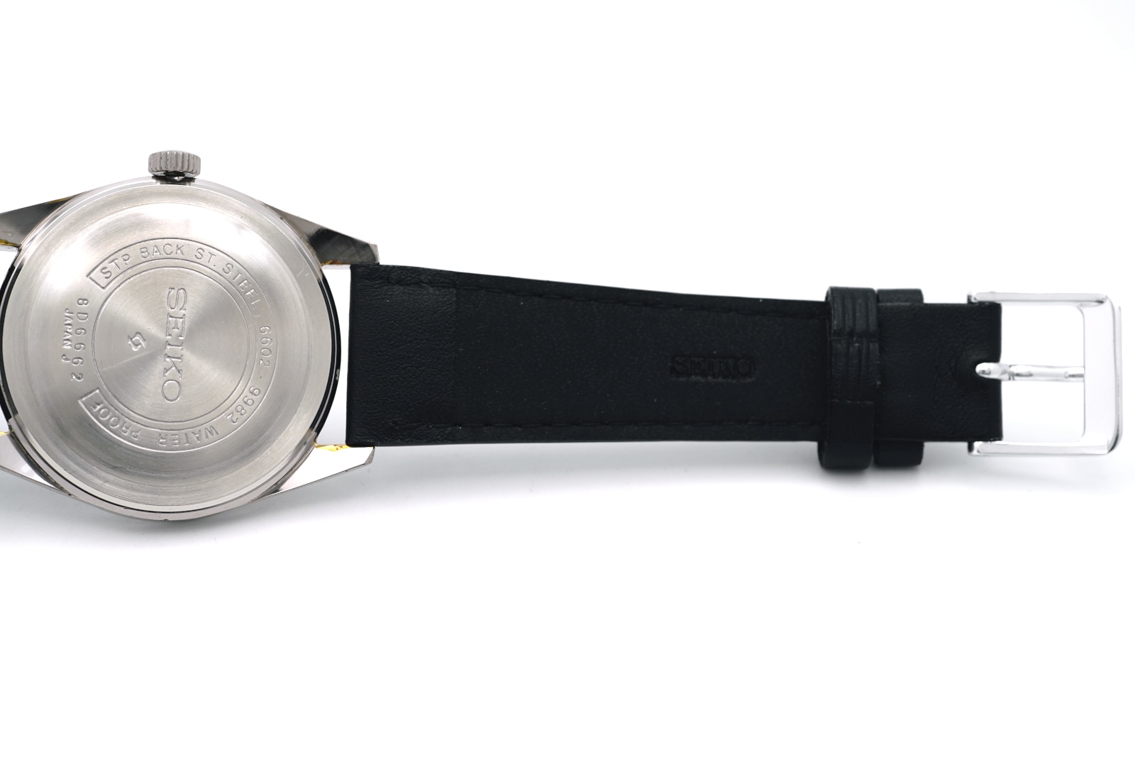 セイコー スポーツマン 6602-9982 ステンレスメッキ Cal.6602B 17石 手