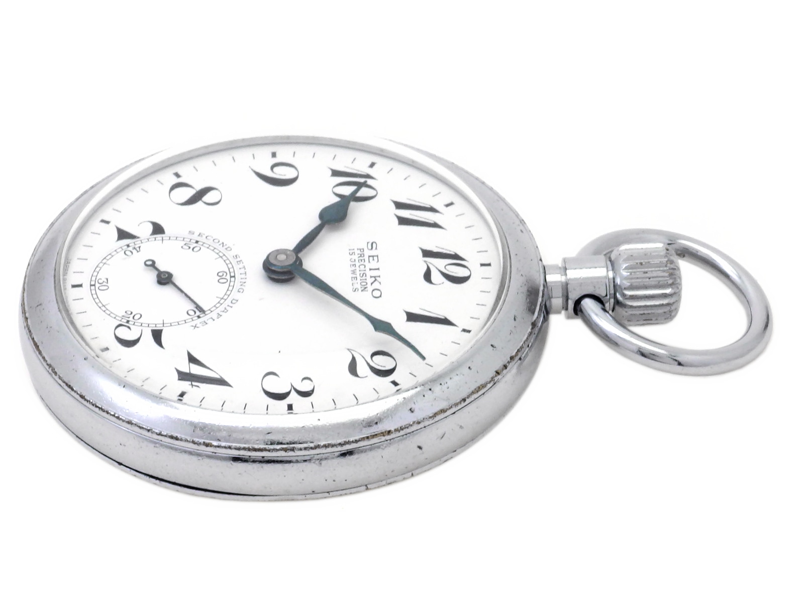 セイコー プレシジョン 懐中時計 阪急電鉄旧社章 青針 セコンド