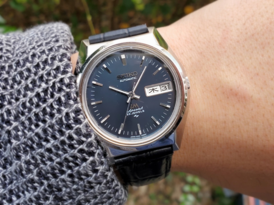 セイコー 52ロードマチック スペシャル ネイビー 5206-6080 中古品