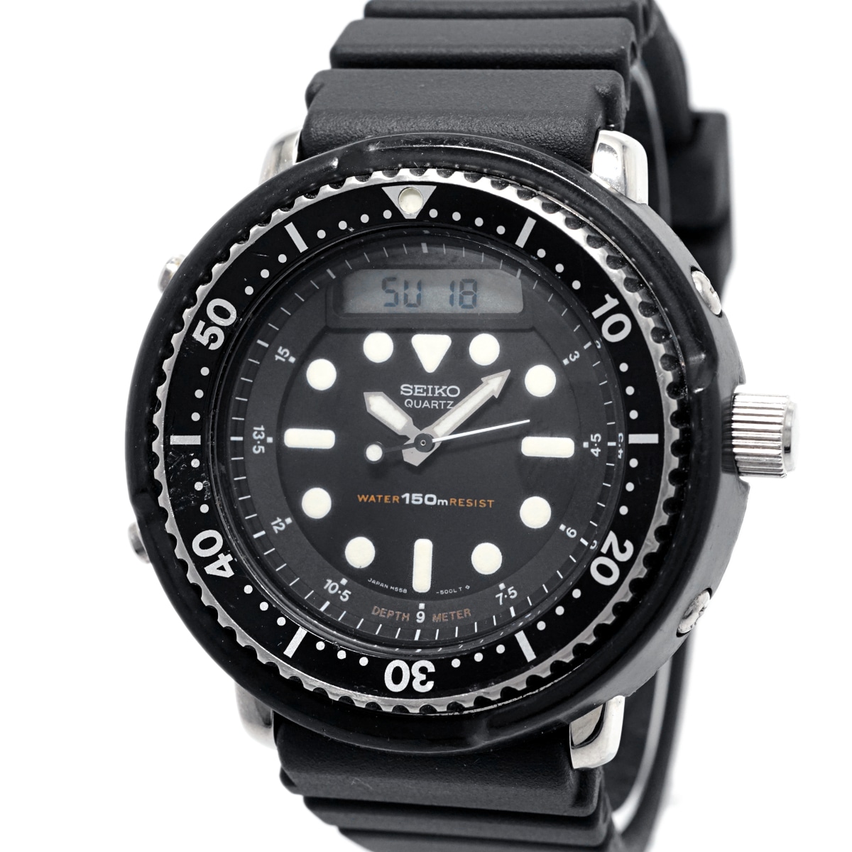 セイコー 150mダイバーズ H558-5000 ハイブリッド表示 クオーツ 昭和58