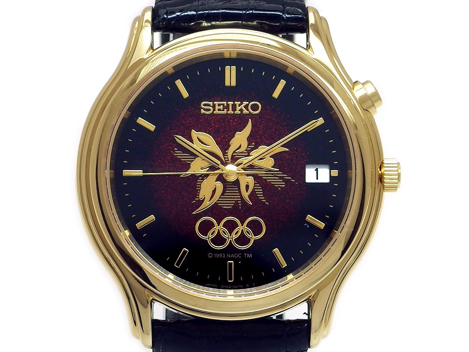 セイコー 長野オリンピック記念 5M42-0F60 漆モデル キネティック 1998