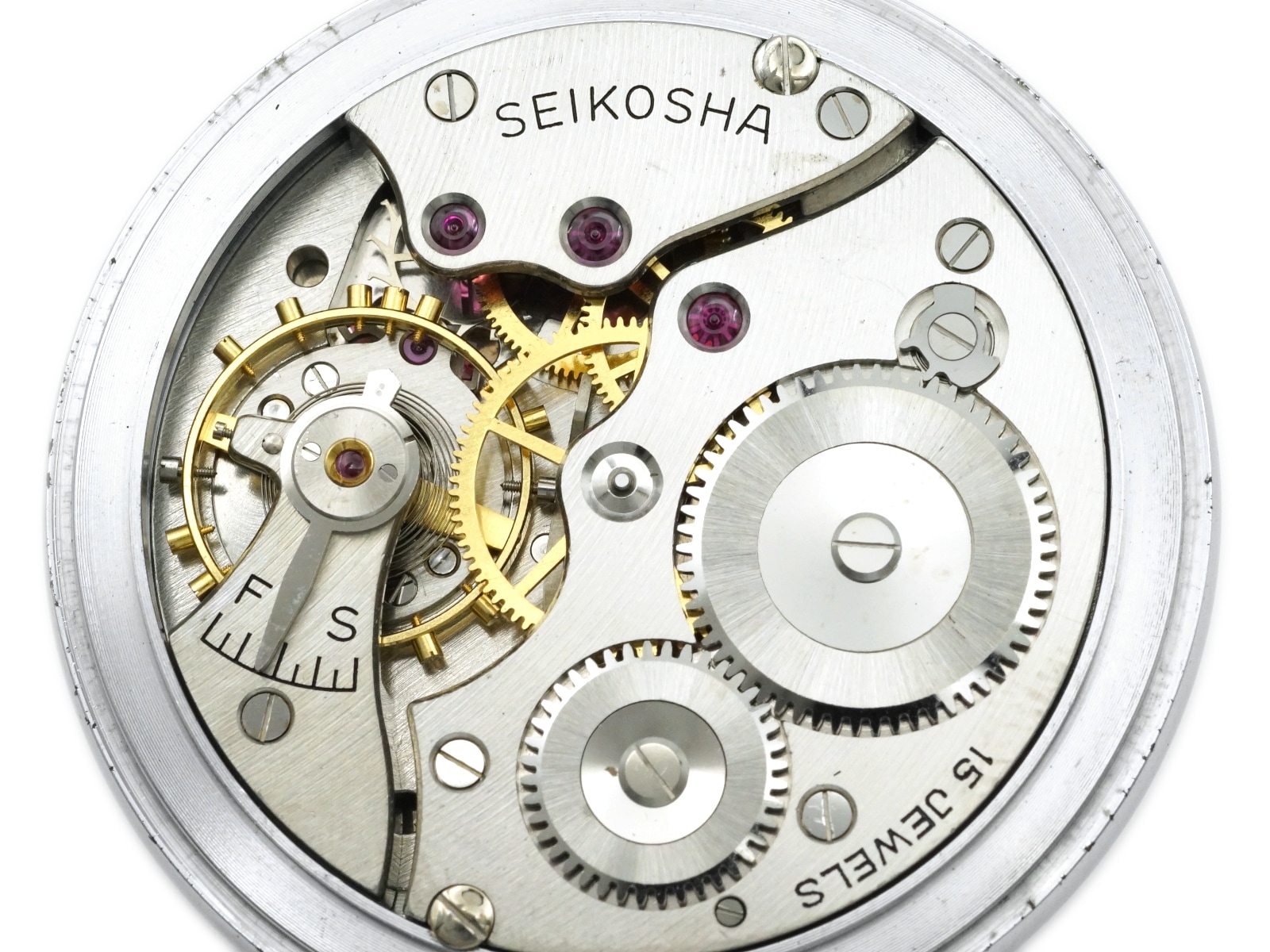 セイコー プレシジョン 懐中時計 鉄道時計 中支 黒針 セコンド