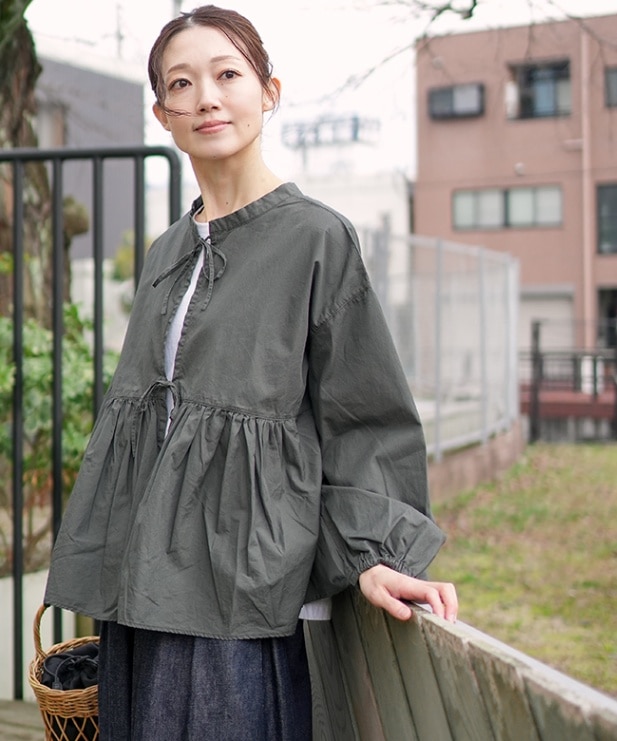 36-318X]Brocante(ブロカント) CM50/ブロード ボレロシャツ レディース