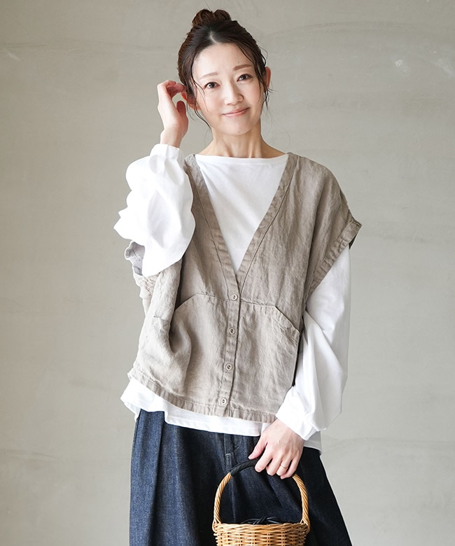 SALE 30%OFF】[TB25105] tumugu(ツムグ) 別注カラー ソフトリネン前