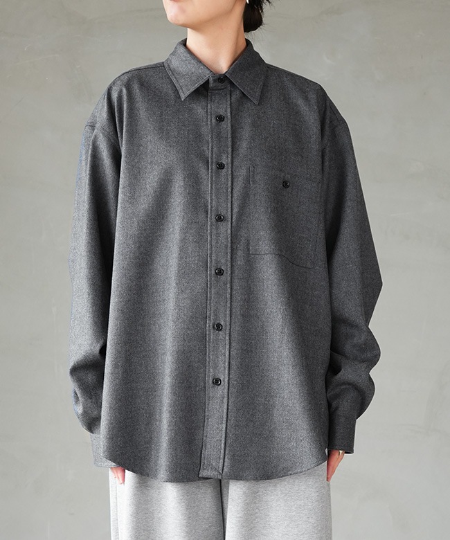 25AMSBL05]THE SHINZONE(ザ シンゾーン) WOOL DADDY SHIRT ウール