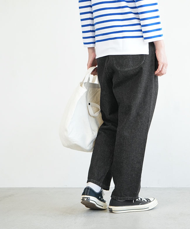 ◇[JD-2540KBK]DANTON(ダントン) WOMEN'S BLACK DENIM EASY PANTS