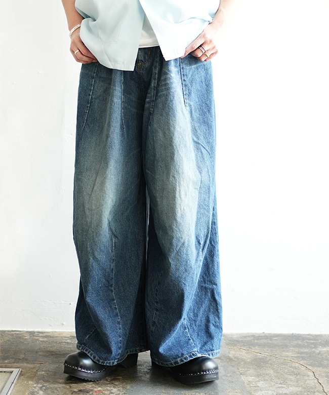 QV159]NEEDLES(ニードルズ) H.D. Buggy Pant- Jean/12oz Denim ヒザ