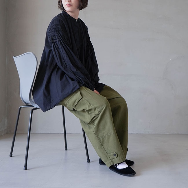 RB-FR0604PF]FIRMUM(フィルマム)ギャザーテーパードミリタリーパンツ