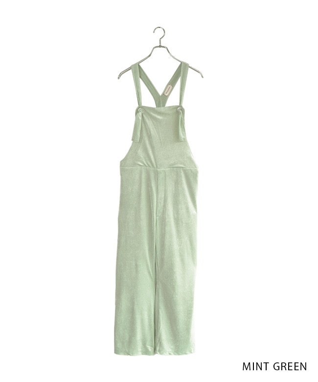 SALE 50%OFF】[MEY-1927]MEYAME(メヤメ) VELOUR SALOPETTE ベロア