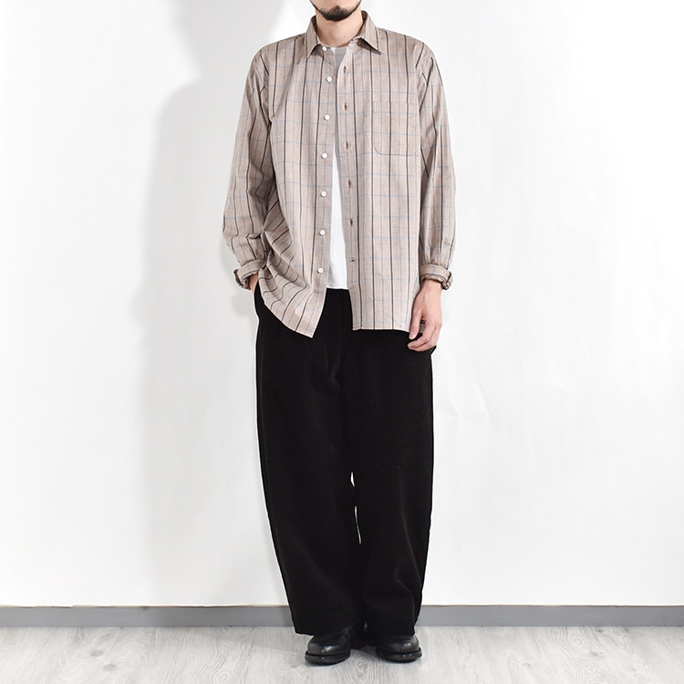 s-008a)SUNNY ELEMENT(サニーエレメント)Sleeping Shirt / Brown Check