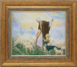 新価格)額絵 良い羊飼い 大 KE23GL7 （51777）（いのちのことば社