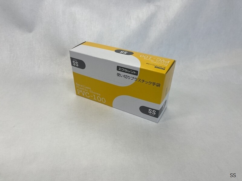 エクセレントプラスチック手袋PVC-100 パウダーフリー｜ヤガミホーム