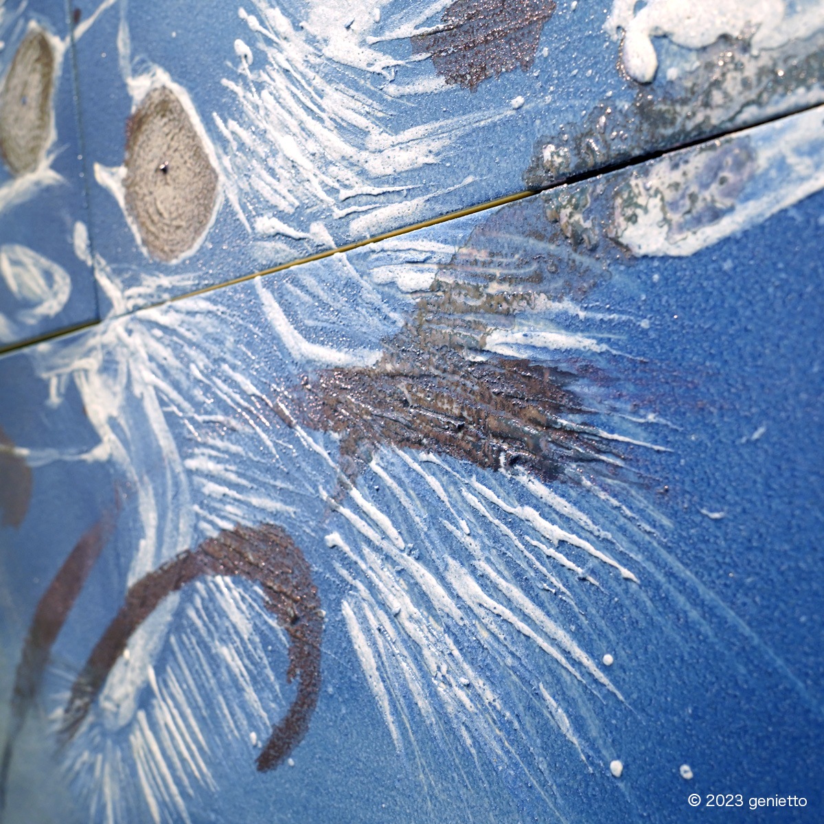 直筆陶墨画「蒼茫乃霑」 | 墨絵・陶墨画アーティスト 西元祐貴 Yu-ki