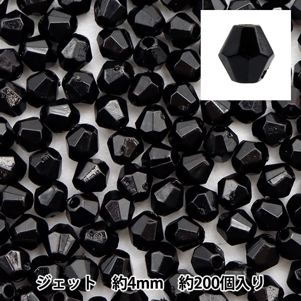 ビーズセール】 ビーズ 『ソロバン型アクリルビーズ 4mm 約200個入り