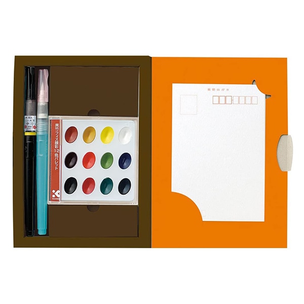 絵てがみセット 『筆ぺん絵てがみセット 12色セット KG207-8
