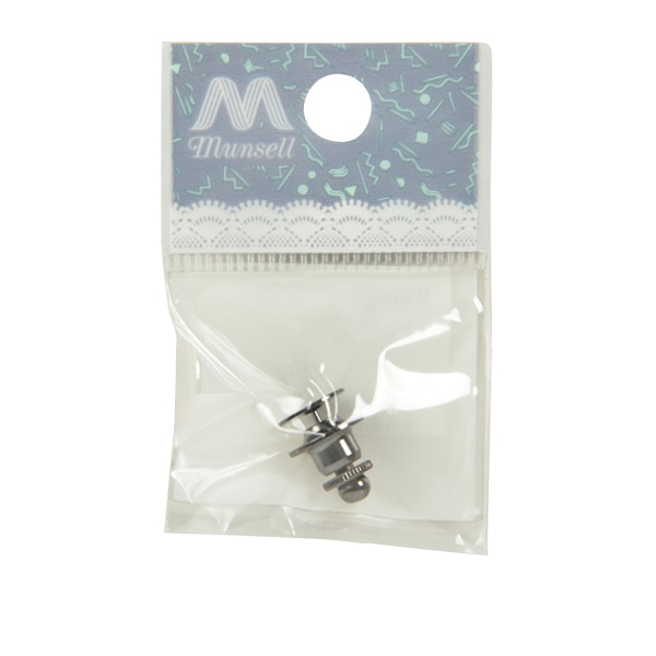 手芸金具 『タックピン 9mm板付き ブラック 1個入り #9003』 ビーズ