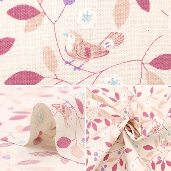 数量5から】 生地 『スケア リーフ柄 ピンク AP4720-2A』 生地,柄から