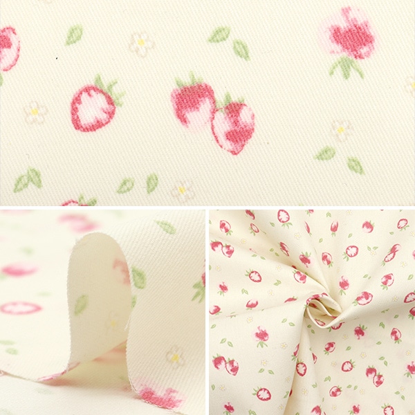 数量5から】 生地 『すごく水をはじく超撥水ツイル いちご ホワイト
