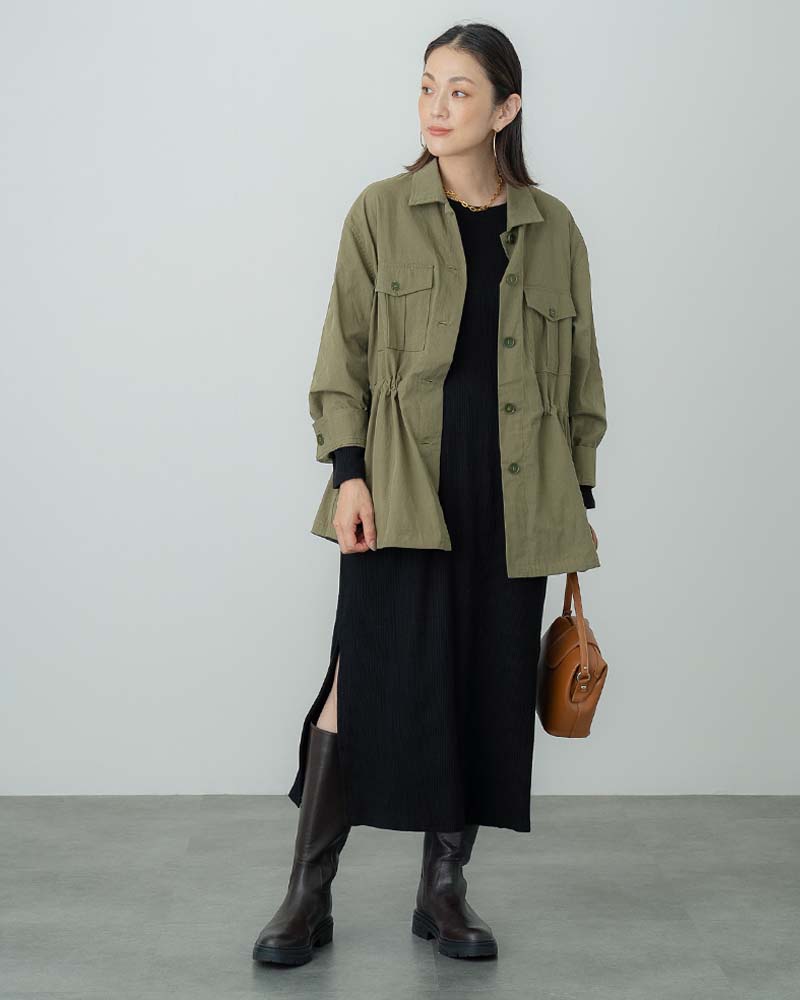 otostyle】コットンナイロンミリタリーシャツジャケット | OUTER