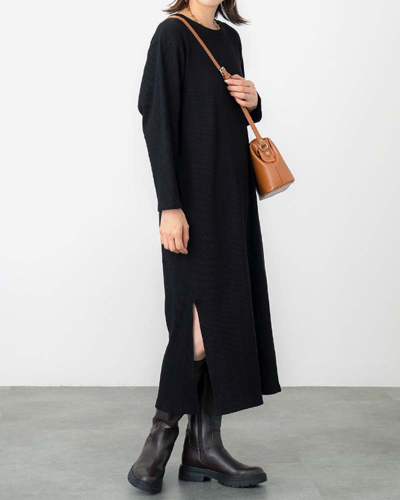 otostyle】テレコリブIラインワンピース | ONE-PIECE | 元町ゼラール