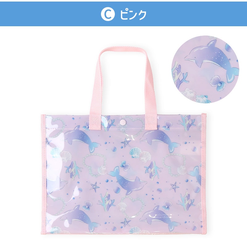 送料無料】 プールバッグ 女の子 キッズ A4サイズ バッグ ビニール